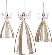 Goodwill Christmas Hanger Engel Stripe - Glas Or Valeur Ensemble de 3 Pièces