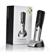 EVERFUZE - Haarborstel Electrisch - Scalp Massager LED Lamp - Anti Klit Haarborstel Infrarood - Haaruitval Tegengaan - Reizen - Ontspanning - Zilver / Zwart
