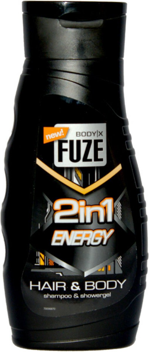 Body-X Fuze Douchegel Hair & Body Energy - 6 x 300 ml - Voordeelverpakking