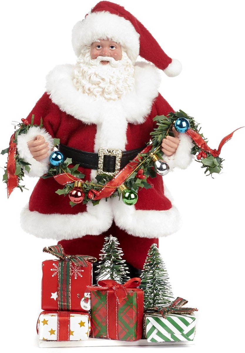 Goodwill - Kerstman - Rood - D14 x H28 cm