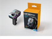 Transmetteur FM - Récepteur Bluetooth - Chargeur voiture USB - Lecteur Mp3 - Accessoire voiture - 7 couleurs