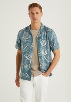 Chasin' Overhemd Shirt met korte mouwen Doby S Wild Lichtblauw Maat L