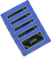 Diamond poker plaque - poker chip - poker - plakkaat - waarde 200 (5 stuks) - blauw