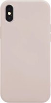 Coverzs Pastel siliconen hoesje geschikt voor Apple iPhone Xs Max - optimale bescherming - silicone case - backcover - beige