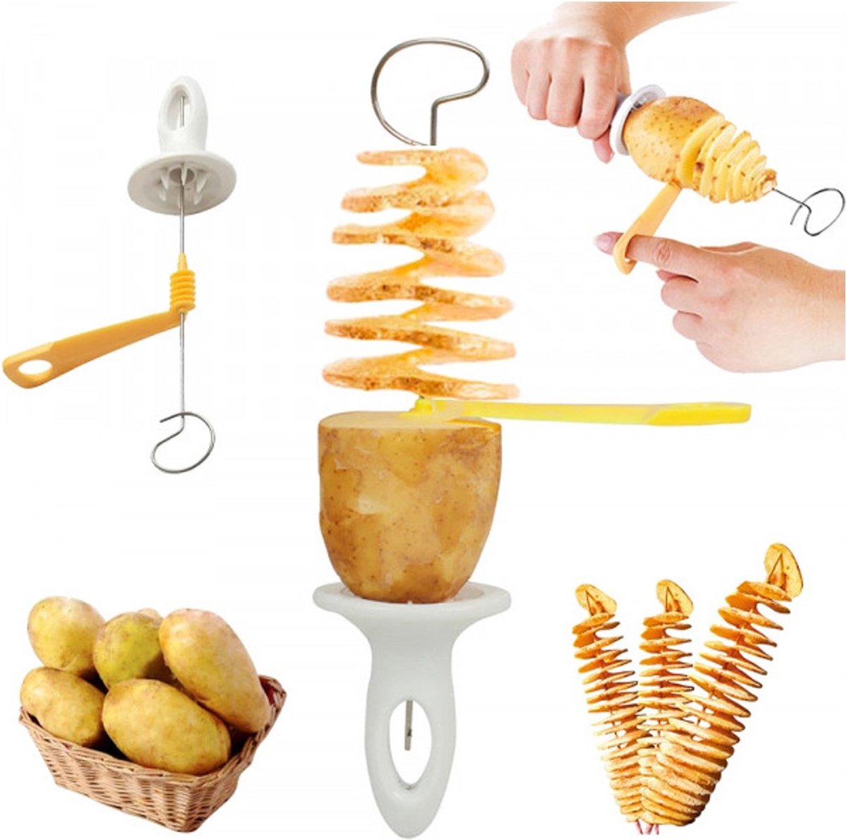Aardappel Snijder - Potato twister - Chips maker - Spies - RVS