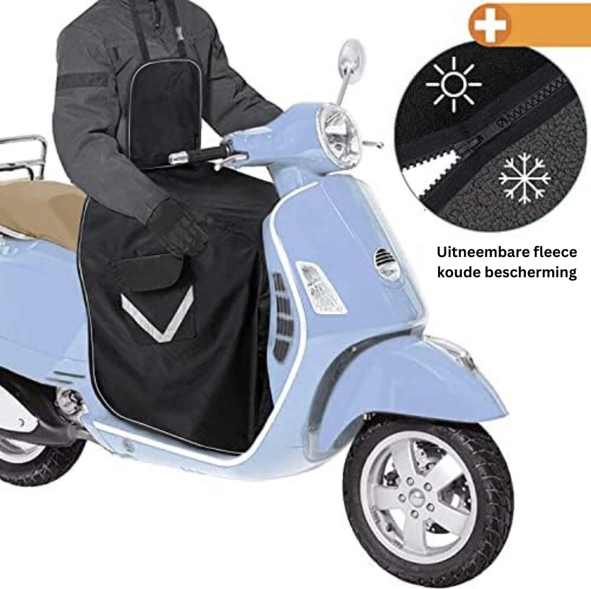 Couvre-jambe de scooter Zwart de Luxe - Couvre-jambe de scooter