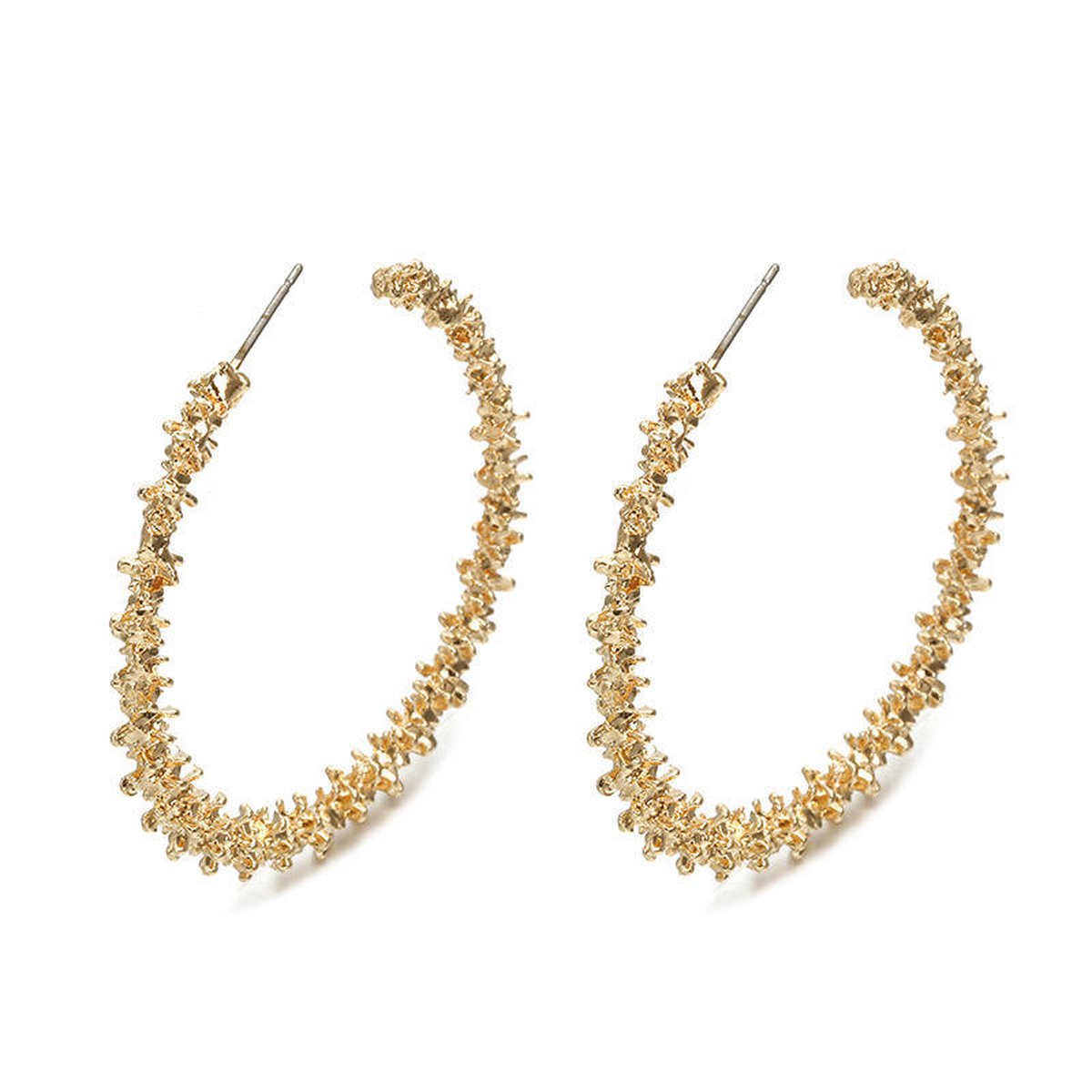 Lumici® | Open Glamour Earrings - Open Glamour Oorbellen - Ringen - Kunst - Open - Goud - Funky Style - Summer - Zomer - Cadeau Voor Vrouwen - Moederdag Cadeau - Valentijn - Liefde - Verrassing - Goud & Zilver