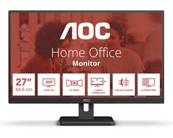 AOC Q27E3UAM computer monitor 68,6 cm (27") 2560 x 1440 Pixels Quad HD Zwart