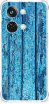 Shockproof Case OnePlus Nord 3 Telefoonhoesje met doorzichtige rand Wood Blue