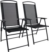 VCM 2-delige set tuinstoel hoge rug textilene balkonstoel camping klapstoel 2-delige set tuinstoel hoge rug textilene balkonstoel camping klapstoel