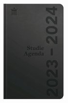Ryam Schoolagenda 2023-2024 DeLuxe ZWART - Studie Agenda (12cm x19cm)