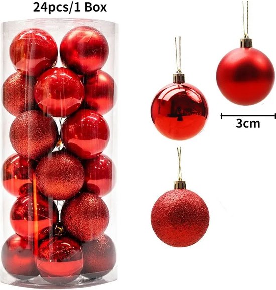 Kerstballen kunststof groen 24 Stuks