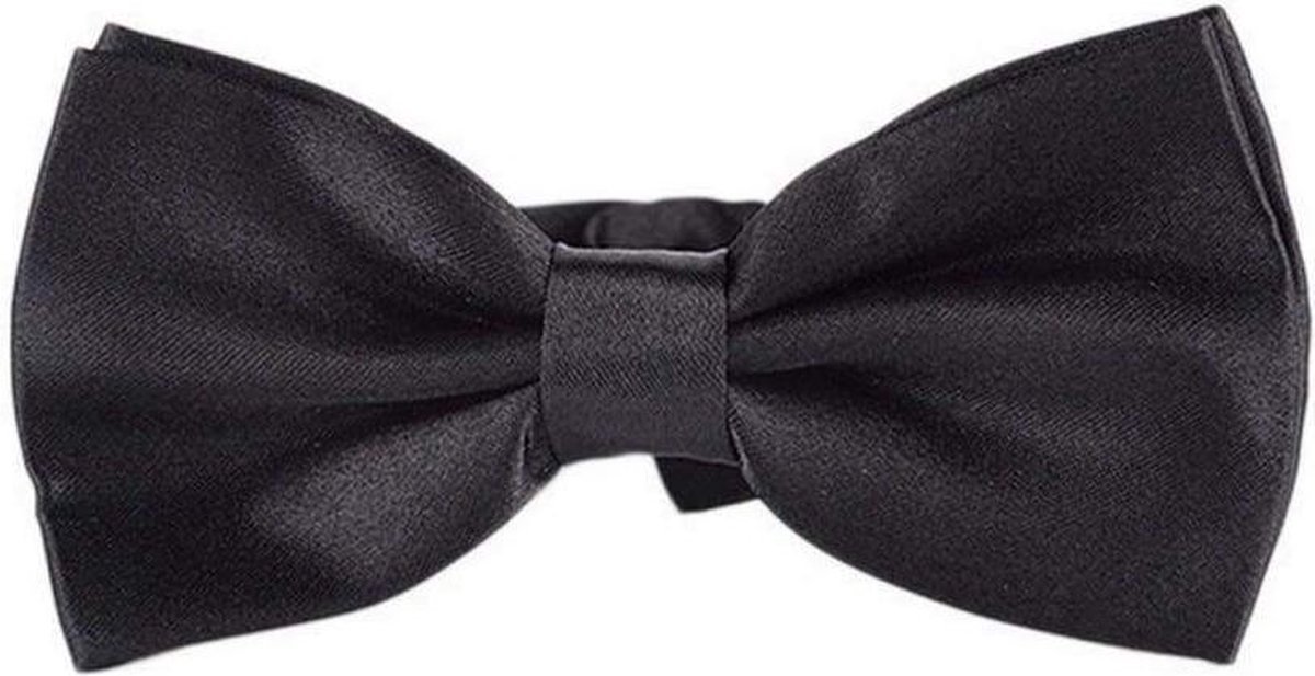 *** 2x Vlinderstrik Bow Tie - Strikje - Smoking-Strik - Zwart - Voorgeknoopt - Vlinderdas - Verstelbaar ***