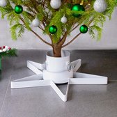Support pour sapin de Noël The Living Store - En forme d'étoile - Convient pour arbre véritable - Wit - Métal - 47 x 47 x 13,5 cm - 2,1 m - Max - 35-85 mm - Réservoir 0,9 L - Assemblage requis