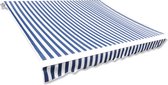 The Living Store Vervangend luifeldoek - Blauw en wit - 580 x 295 cm - Geschikt voor 6 x 3 m luifelframes - UV-bestendig polyester