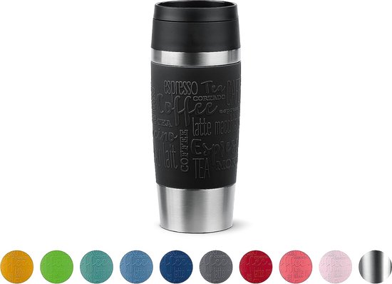 Emsa Travel Mug Classic 0,36L - Roestvrijstalen Thermosbeker Met Lekdicht Deksel