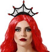 Halloween thema diadeem kroontje - one size - zwart - meisjes/dames