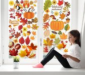Herfst raamafbeeldingen-venster sticker zonder lijm raamdecoratie esdoornbladeren-voor kinderkamer