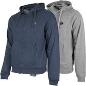 2-Pack Donnay - Sweatvest met capuchon (Bruce) - Sportvest - Heren - Navy/Silver-marl (256) - maat S