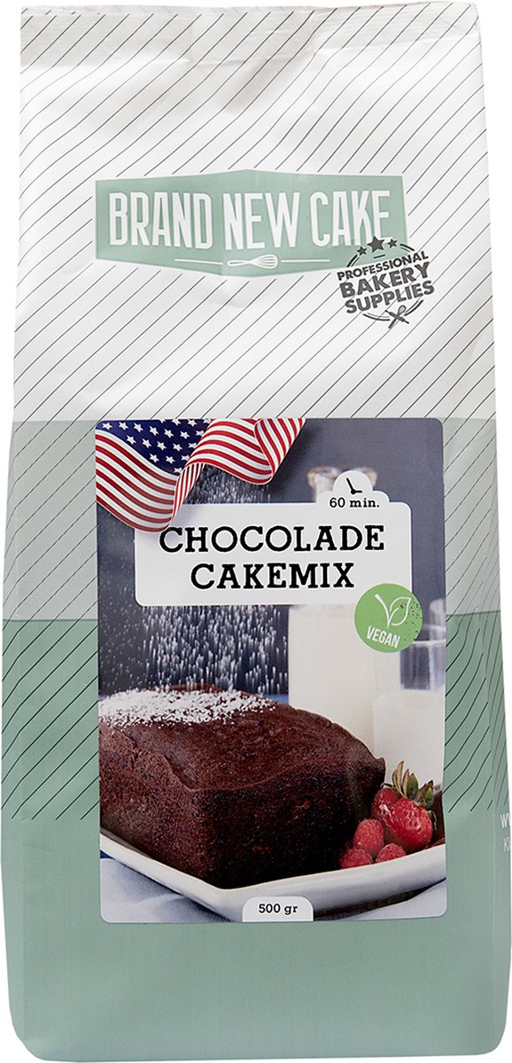 BrandNewCake® Vegan Chocoladecakemix 500gr - cakemix - bakmix