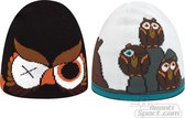 Noughty Beanie - Bonnet - Hommes - Taille Unique - Zwart Wit