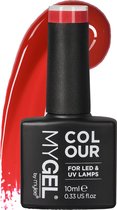 Mylee Gel Nagellak 10ml [Piping Hot] UV/LED Gellak Nail Art Manicure Pedicure, Professioneel & Thuisgebruik [Red Range] - Langdurig en gemakkelijk aan te brengen