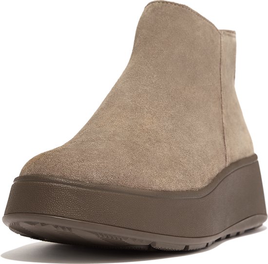 FitFlop F-Mode Suede Enkellaarzen Met Rits GRIJS - Maat 42