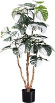 Kopu® Kunstplant Monstera Variegata 110 cm - 38 bladeren - Gatenplant