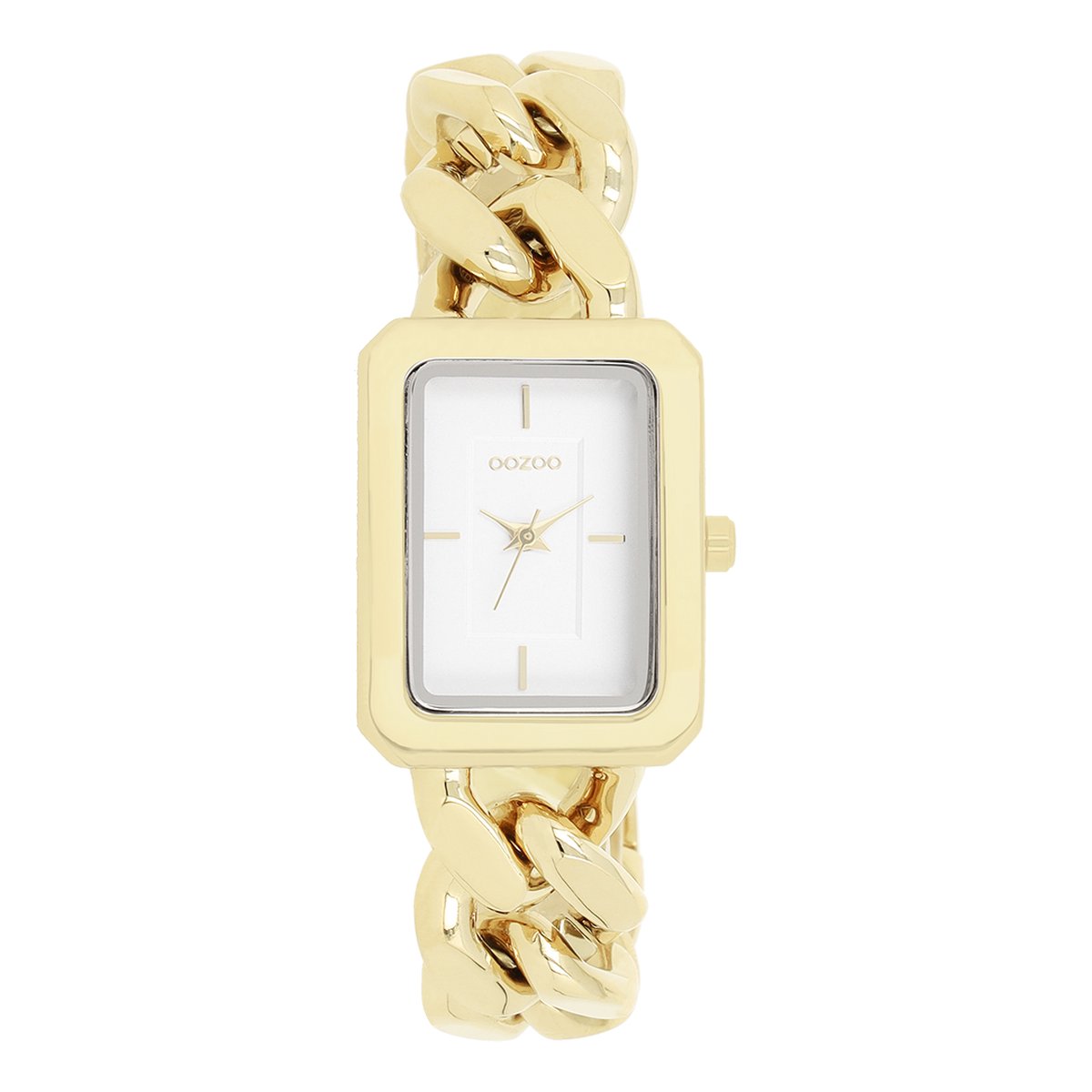 OOZOO Timepieces - Goudkleurige OOZOO horloge met goudkleurige schakelarmband - C11272