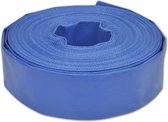 The Living Store platte slang - irrigatieslang 1.5 (38 mm) - blauw - 50 m - PVC voering