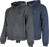 2-Pack Donnay - Sweatvest met capuchon (Bruce) - Sportvest - Heren - Charcoal marl/Navy (1397) - maat S