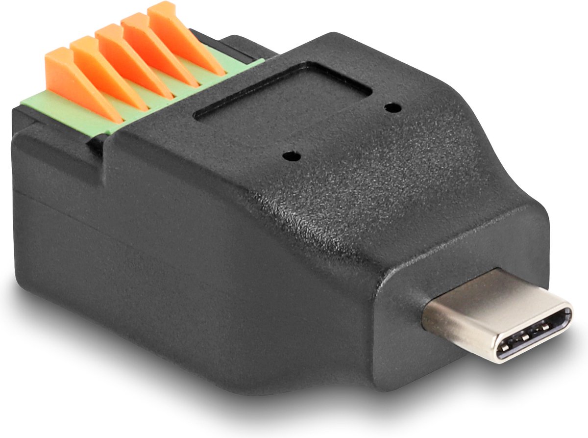Delock USB Type-C™ 2.0 male to Terminal Block Adapter with push-button