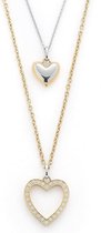 Leonardo Jewels Amore 015731 Collier pour femme avec pendentif, acier inoxydable, verre, or
