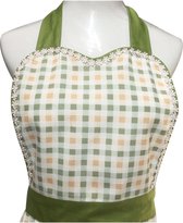 Uniek design retro schort voor dames meisjes dames retro schort met chique zak voor koken en keuken groen