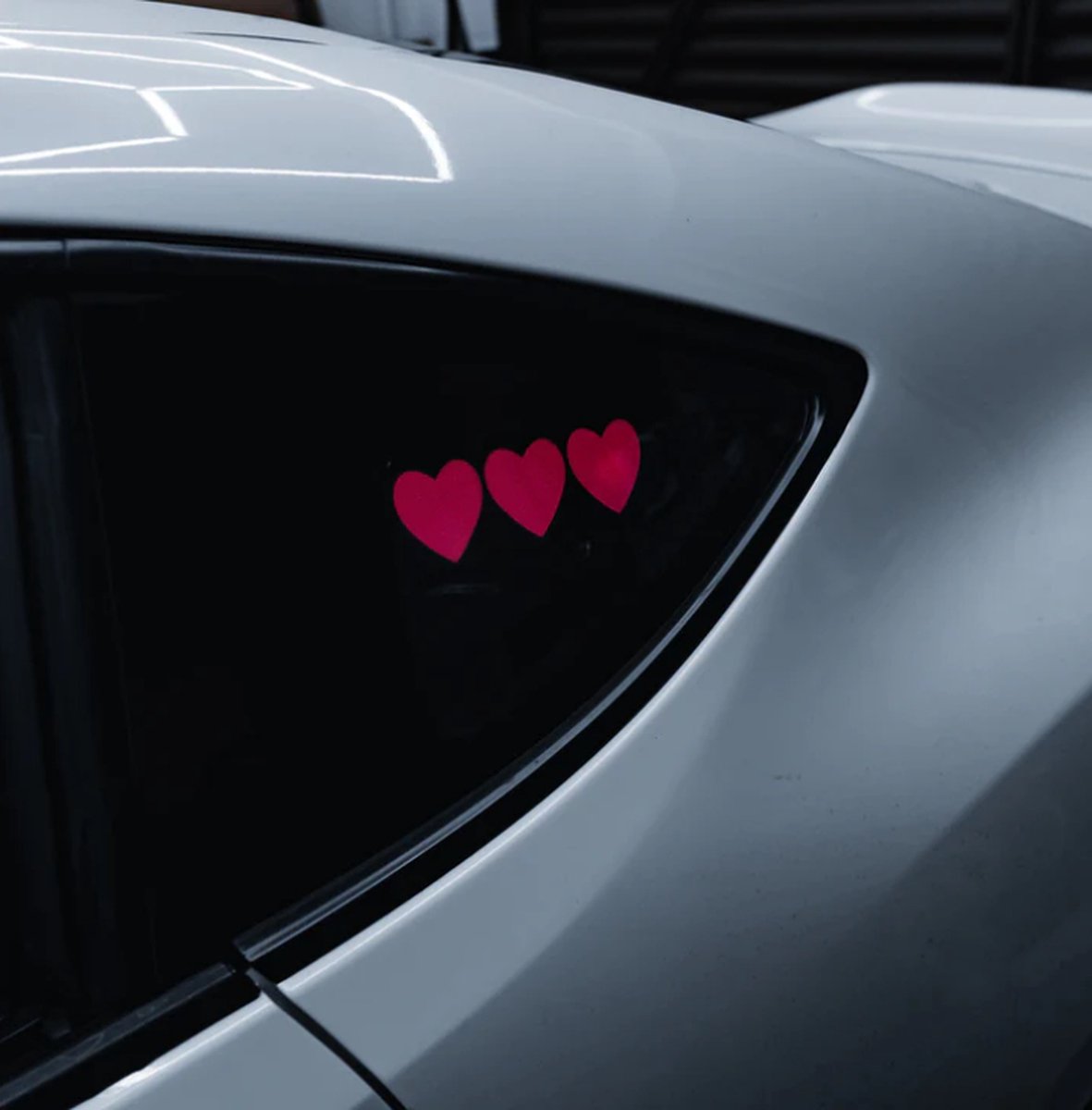 Auto Raam 3 Hearts - 3 Harten - Neon Auto Sticker - Auto verlichting - Auto LED Panel - Auto Led Strips - Verlichting Strip