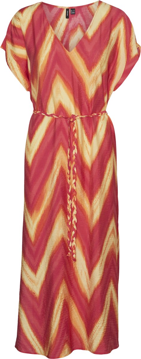 Vero Moda Jurk Vmjosie Kua Ss 7/8 Kaftan Wvn 10306819 Cayenne/kua Dames Maat - L