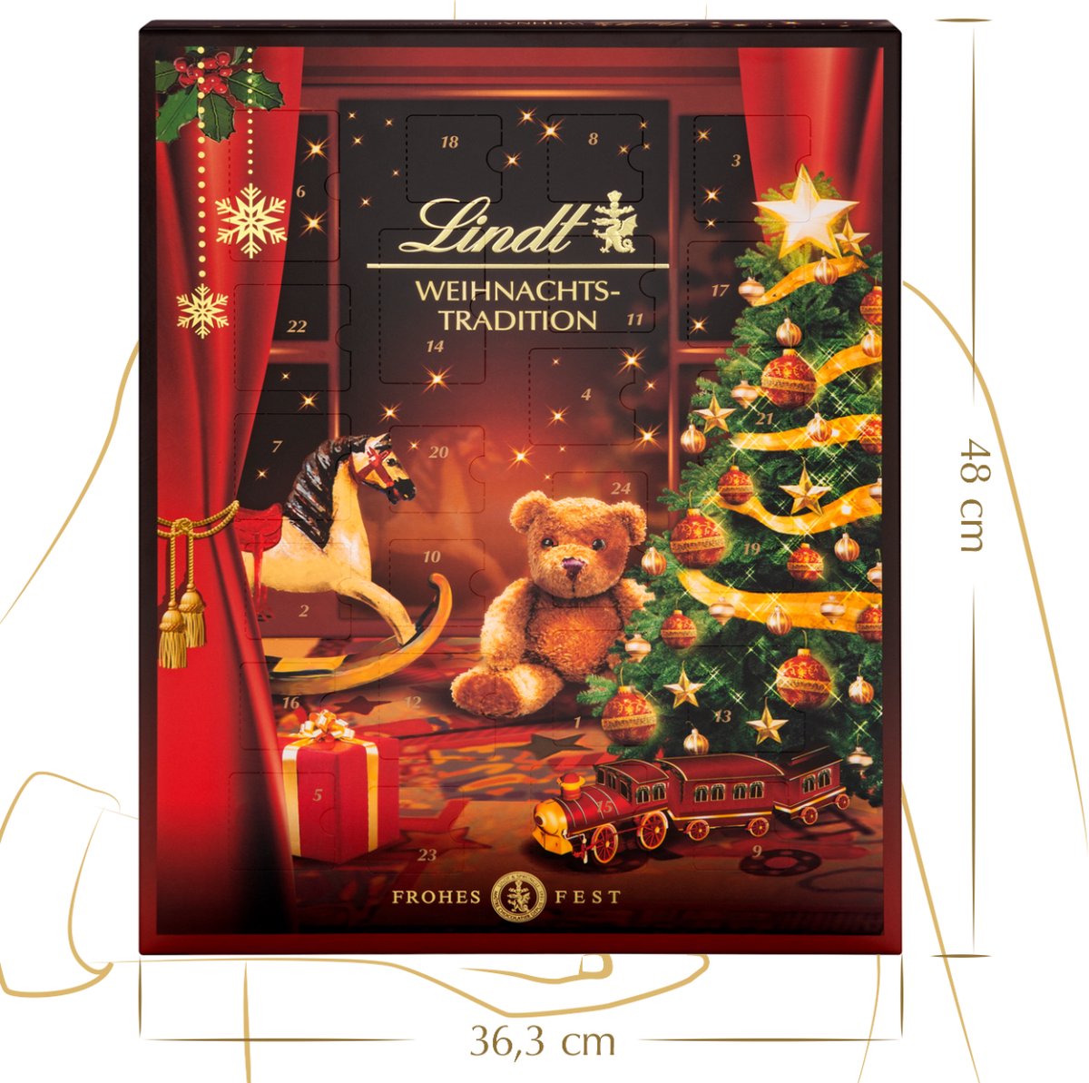 Lindt Chocolade Adventskalender 2026 Kersttraditie voor Kinderen 253 gram - Aftellen tot Kerst - 24 chocolade verrassingen- Kerstcadeau - Chocolade cadeau – foto 2