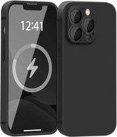 Telefoonhoesje Siliconen - Geschikt Voor iPhone 15 Pro Max - Shock Proof Case - Zwart