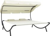The Living Store Dubbel Ligbed Outdoor - 200 x 173 x 135 cm - Crème