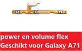 Togadget® - geschikt voor Samsung Galaxy A71 power en volume Flex Kabel - aan uit knop - volume up volume down