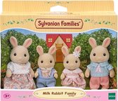 Sylvanian Families 5706 Family Cream Rabbit - 4 figurines de jeu douces et veloutées