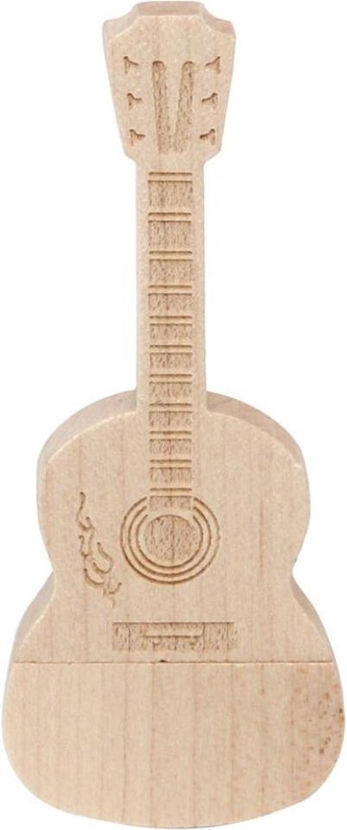 Ulticool USB-stick Gitaar Hout - 8 GB - Muziek - Bruin