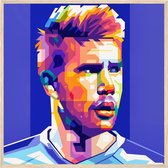Poster Kevin De Bruyne - Manchester City voetbal poster | Kevin De Bruyne 2023 poster | 50 x 50 cm | bekende voetballers