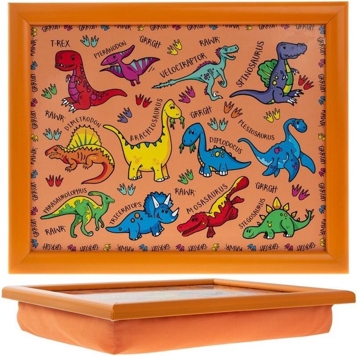 LC Laptray-Schootkussen Dinosaurus - voor kinderen - 35 x 28 x 5 cm