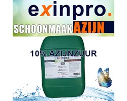 exinpro®Schoonmaakazijn 5L | 10% Azijnzuur | Hoge percentage voor krachtige werking | Ontkalken, ontvetten en reinigen
