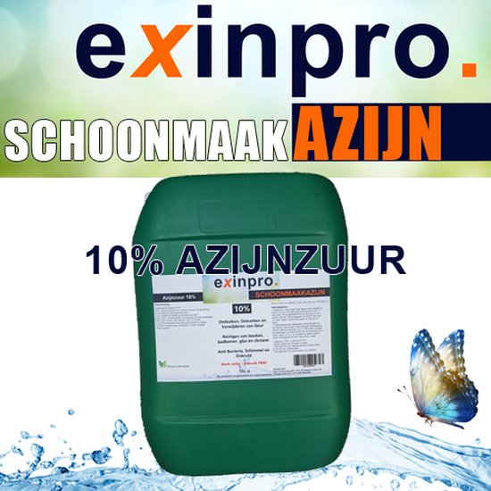 exinpro® Schoonmaakazijn 5L - Hoge percentage azijnzuur 10% - Ontvetten ...