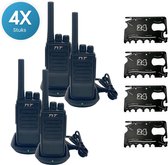 Activ24™ - Walkietalkie - Set van 4x TYT TC-666E PMR portofoons - Met 4x Activ24™ multitool - Vergunningsvrij - Walkie Talkie - TYT TC666E portofoon
