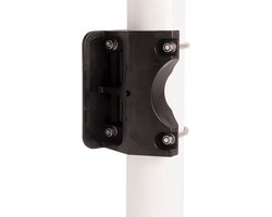 slotvanger / poortaanslag voor tuinpoort - voor ronde paal Ø 60 - zwart