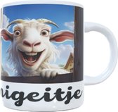 Koffie beker- thee mok - tekst kleinigeitje - funny geit - goat