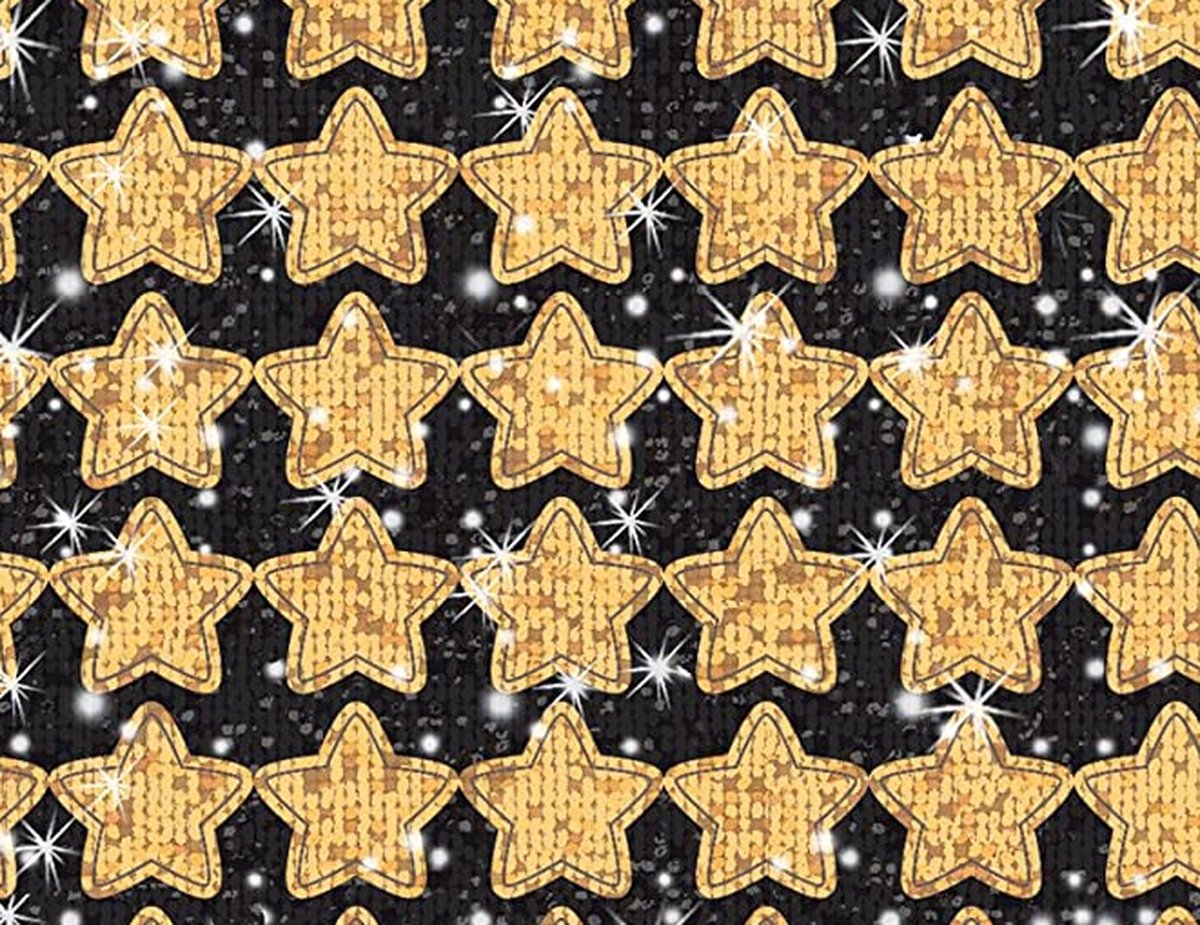 Stickervellen Gouden Glitter Sterren - 200 Sterren - 2 Stickervellen - Stickers Kerst — afbeelding 3